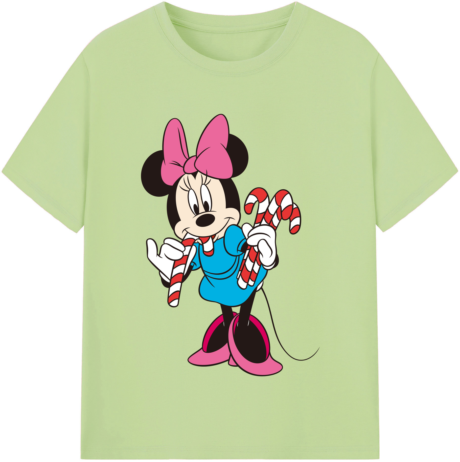 （画像用） ミッキーマウス Mickey Mouse 綿100％半袖Tシャツ（フロントプリント）